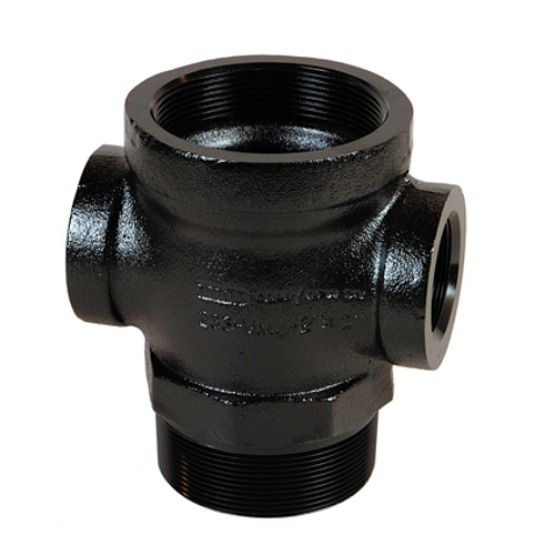 OPW 233-4432 4-Inch Top Thread x 3x2-Inch Outlet Thread x 4-Inch Bottom Thread Cross Extractor Fitting