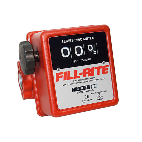 Fill-Rite Model 807C Three Wheel Mechanical, 3/4 inch Meter