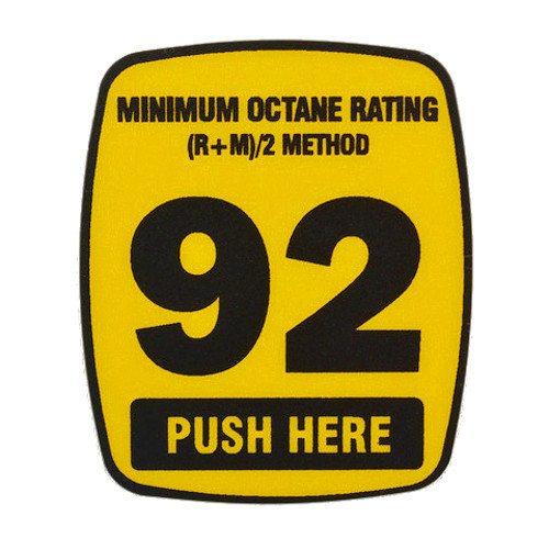 Wayne 888460-001-008 Ovation  92 Octane"Push Here" Overlay