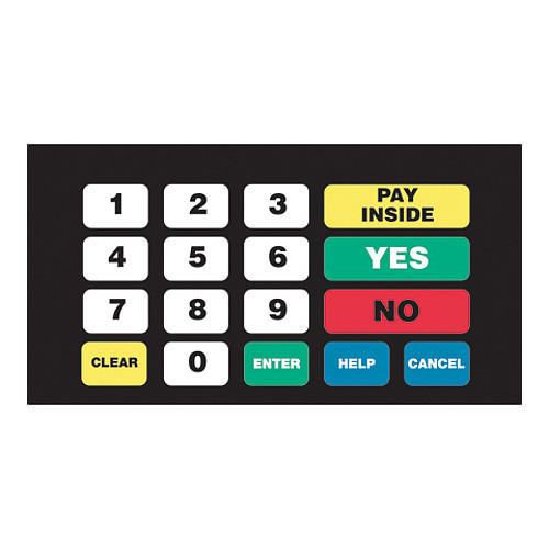Gilbarco T50064-1139 Pilot ADA CRIND Keypad Overlay